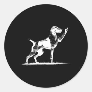 Unanständiger Zeigerhund Loch Deutsch Kurzhaariger Runder Aufkleber