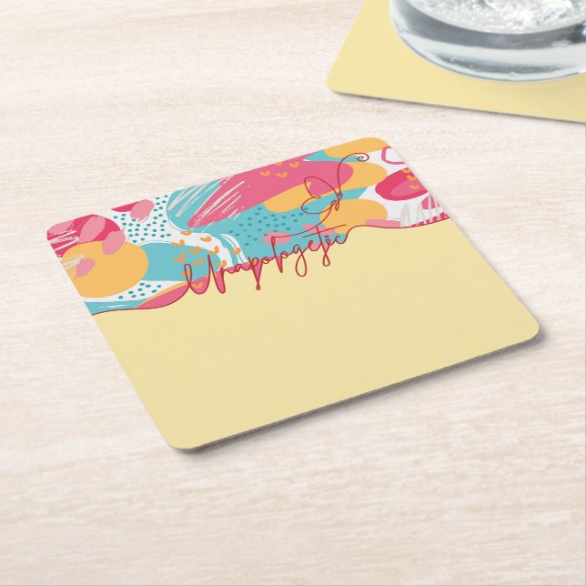 Unapologetic Bold Feminine Statement Rechteckiger Pappuntersetzer (angewinkelt)