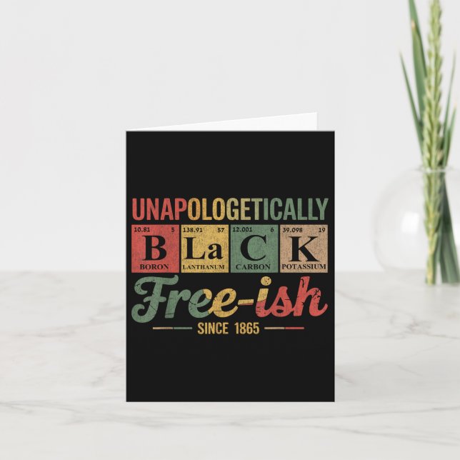 Unapologetisch Black Free Ish 1865 African Ameri Karte (Vorderseite)