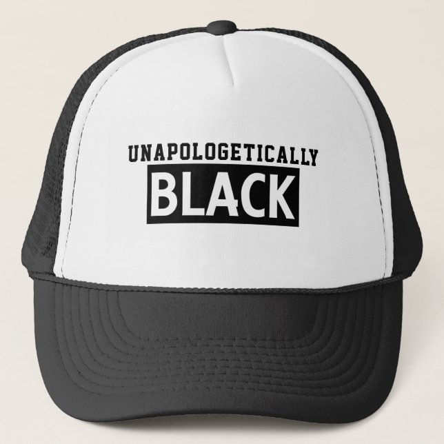 Unapologetisch Black Trucker Hat Truckerkappe (Vorderseite)