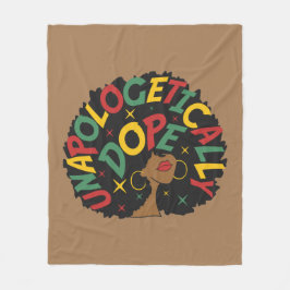Unapologetisch dope Black Girl Afro Fleecedecke