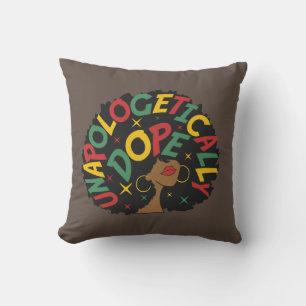 Unapologetisch dope Black Girl Afro Kissen