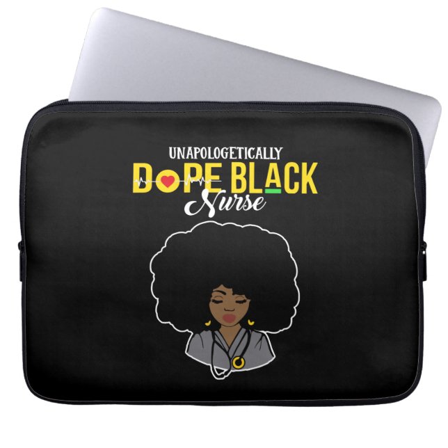 Unapologetisch Dope Black Nurse Laptopschutzhülle (Vorderseite)