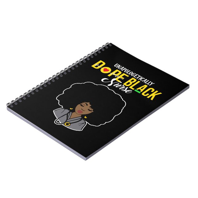 Unapologetisch Dope Black Nurse Notizblock (Linke Seite)