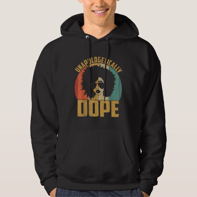 Unapologetisch dope Black Prix Melanin African Hoodie (Vorderseite)