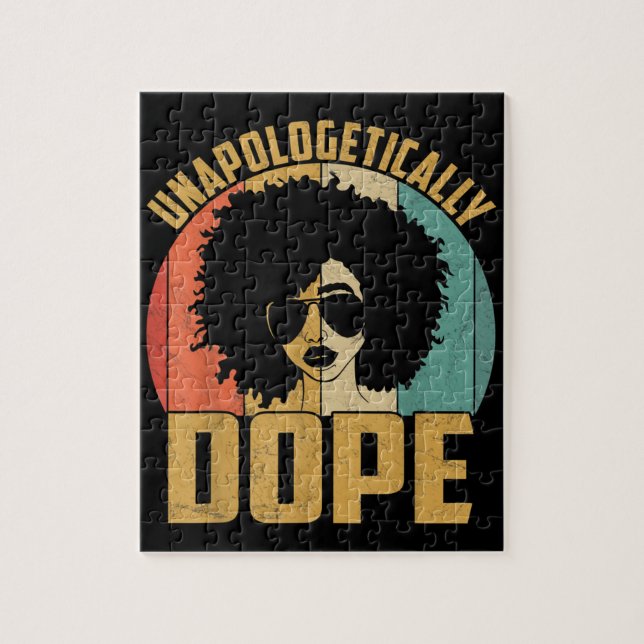 Unapologetisch dope Black Prix Melanin African Puzzle (Vertikal)