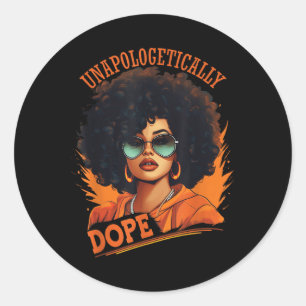 Unapologetisch Juneteentchen Black History Black G Runder Aufkleber