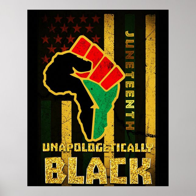 Unapologetisch schwarz-afrikanisch-amerikanisch poster (Vorne)