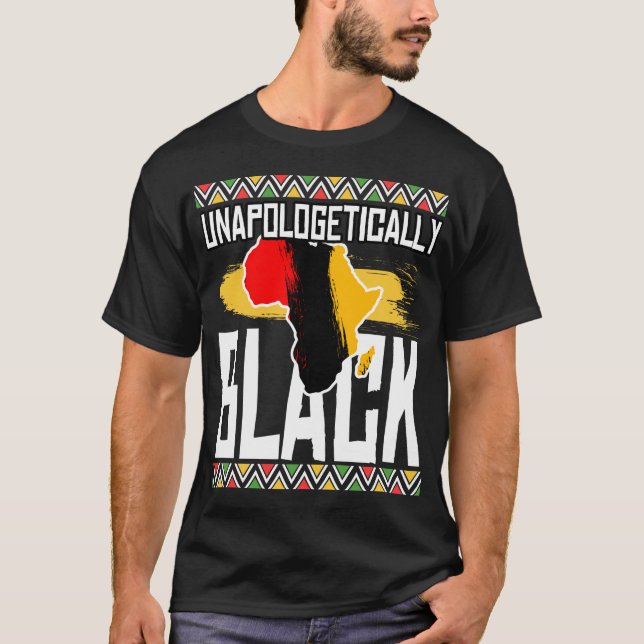 Unapologetisch schwarz-afrikanisches Geschenk T-Shirt (Vorderseite)