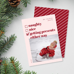 Unartig, Artig, Geschenke gibt es sowieso Feiertagskarte