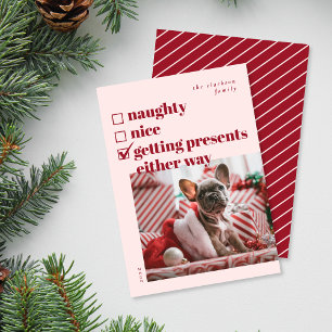 Unartig, Artig, Geschenke gibt's trotzdem Feiertagskarte