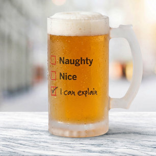 Unartig oder brav - ich kann es erklären mattglas bierglas