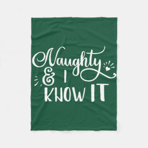unartig und ich weiß es Funny Christmas Fleecedecke