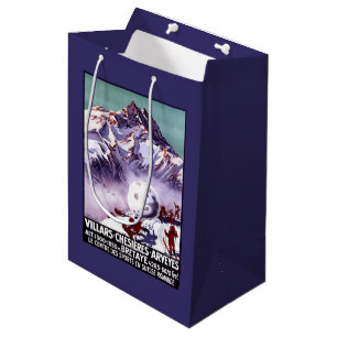 Unartige Gnome machen ein riesiges Schneeballplaka Mittlere Geschenktüte