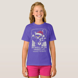 "Unartige Liste" Grumpy Cat Weihnachtsbrau. T-Shirt