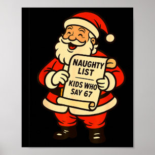 Unartige Liste Kinder, die 67 Weihnachten Six Seve Poster