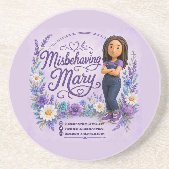 Unartige Mary Achterbahn Getränkeuntersetzer (Vorne)