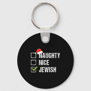 Unartige nette jüdische Hemd Santa Jude Weihnachts Schlüsselanhänger