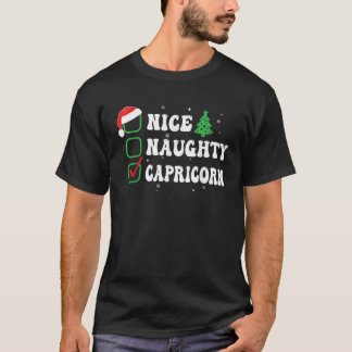 Unartige nette Steinbock-Sternzeichen-Weihnachtsli T-Shirt