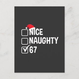 Unartige Nice Six Seven 67 Unartige Liste Weihnach Postkarte