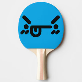 Unartige wütende blaue Fratze Tischtennis Schläger