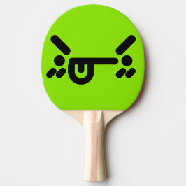 Unartige wütende grüne Fratze Tischtennis Schläger