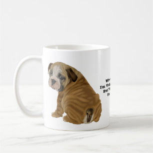 Unartiger englischer Bulldoggen-Welpe Tasse