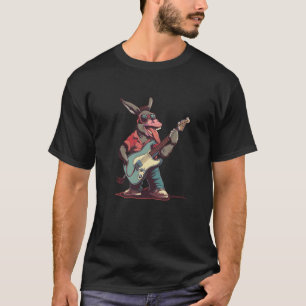 Unartiger Esel mit coolen elektrischen Gitarren-Ko T-Shirt