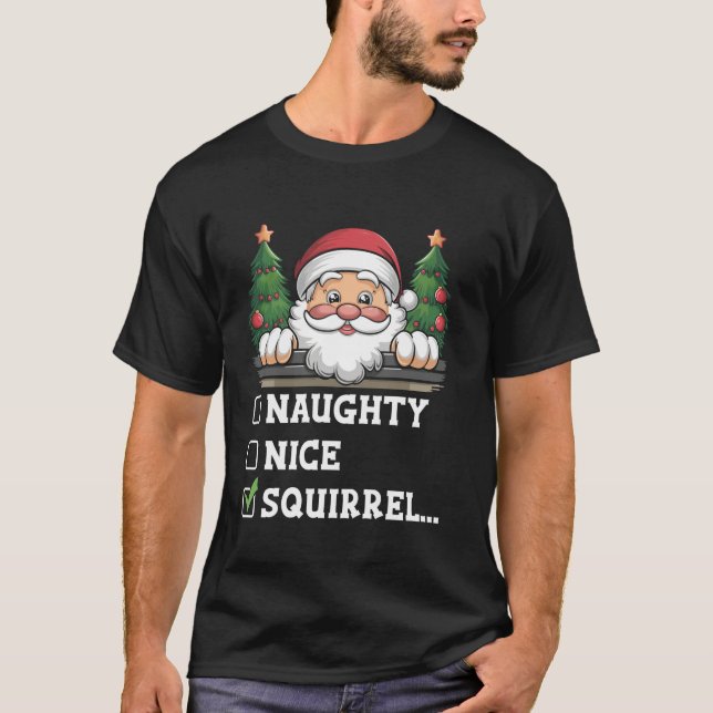 Unartiger Netter Eichhörnchen  T-Shirt (Vorderseite)