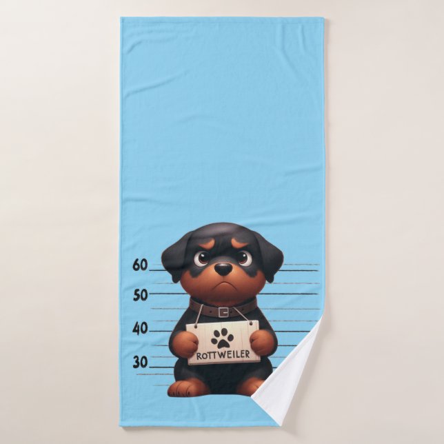 Unartiger Rottweiler Badehandtuch (Badehandtuch)