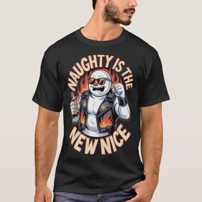 Unartiger Schneemann Nice T-Shirt (Vorderseite)