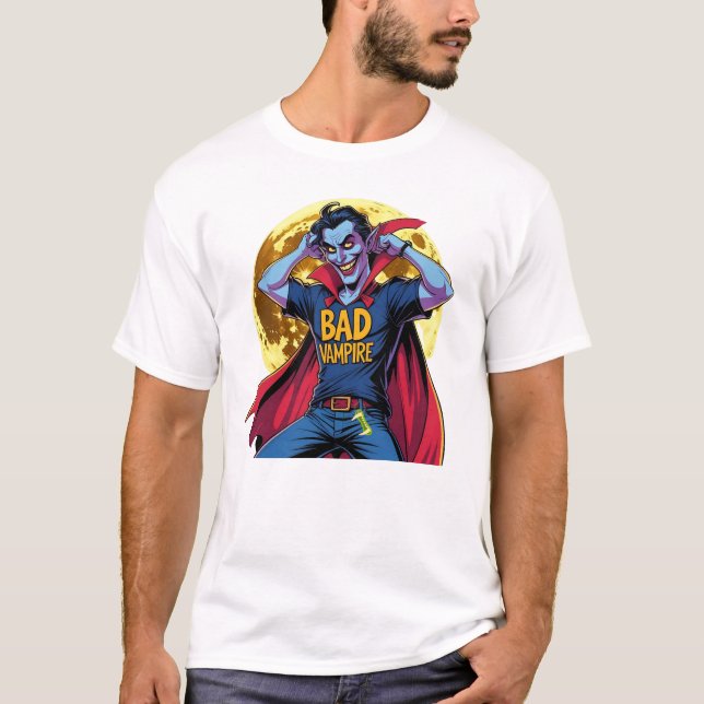 Unartiger Vampir, Lustiger Vampir-Typ Tee  (Vorderseite)