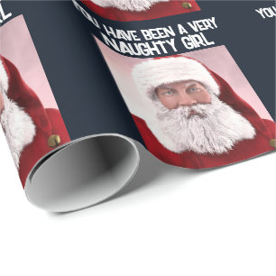 UNARTIGES MÄDCHEN WEIHNACHTEN SANTA GESCHENKPAPIER