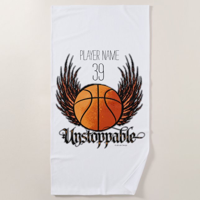 Unaufhaltsam (Basketball) Strandtuch (Vorderseite)