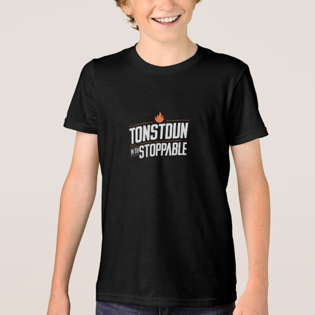 Unaufhaltsame, inspirierende Minimalistische Typog Tri-Blend Shirt (Vorderseite)
