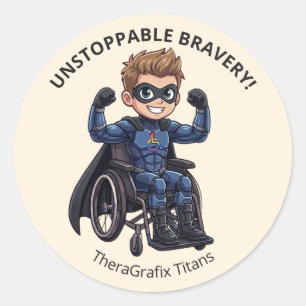 Unaufhaltsame Tapferkeit Superheld Belohnungsaufkl Runder Aufkleber