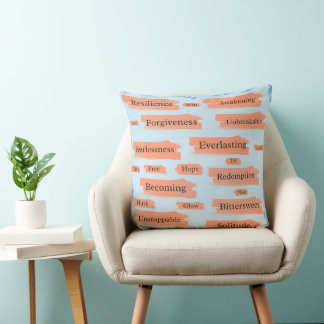 Unaufhaltsame Worte mit fett-Anweisung Pillow Kissen