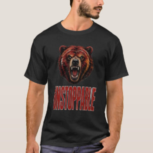 Unaufhaltsamer brüllender Grizzlybär T-Shirt