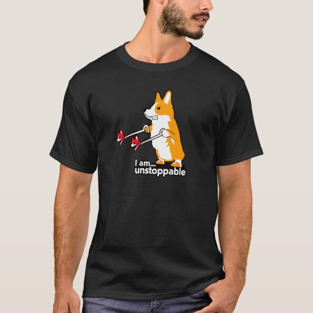 Unaufhaltsamer Corgi T-Shirt (Vorderseite)