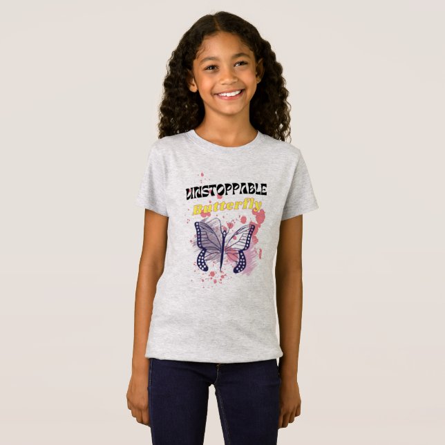 Unaufhaltsamer Schmetterling T-Shirt (Vorne ganz)
