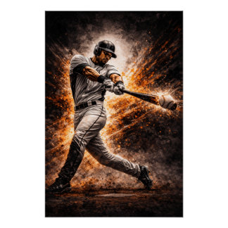 Unaufhörliche Wirkung – Baseball Power Swing Poste Poster