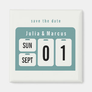 Unaufhörlicher Kalender Save the Date, der Magnet