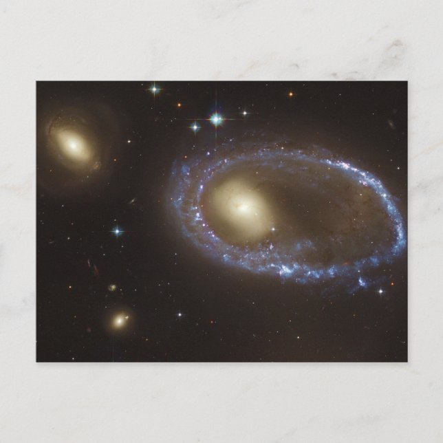 Unbarred Lenticular Ring Galaxy AM 0644-741 Postkarte (Vorderseite)