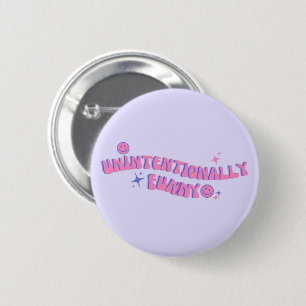 Unbeabsichtigt lustiger rosa Retro-Text im Groovy- Button