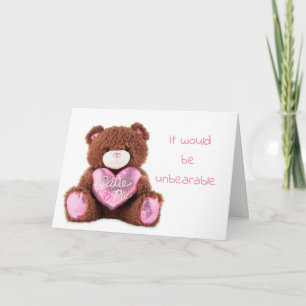 "UNBEARBAR", WENN UNS NICHT "MEIN VALENTINE" SEIN FEIERTAGSKARTE