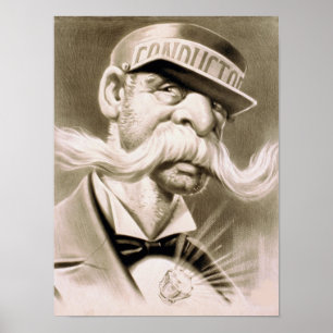 Unbearbeitete Vintage-Fotos von Dirigenten Alte Äs Poster