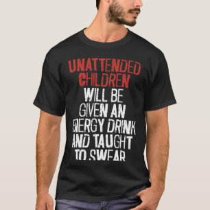 Unbeaufsichtigte Kinder erhalten ein Energy Drink T-Shirt