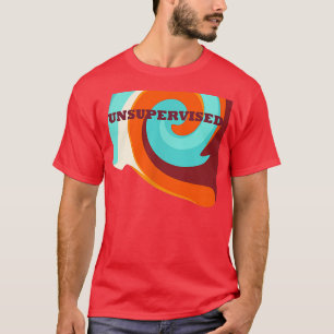 Unbeaufsichtigte lustige Nachtparty Orange Marone  T-Shirt