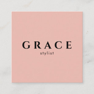 Unbedeutender rosa schwarzer Designer des modernen Quadratische Visitenkarte