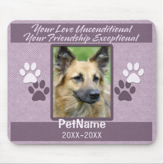 Unbedingte Liebe-Haustier-Beileids-Gewohnheit Mousepad